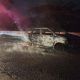 Kebakaran Melanda Sebuah Minibus di Ruas Tol Jagorawi Km 33